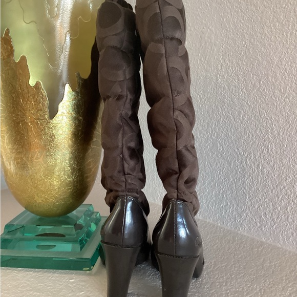 Coach “Loryn” C Logo Brown High Heel Boot - Picture 14 of 14